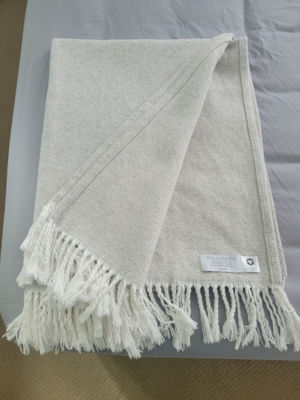 Boll and Branch 100% cotton throw